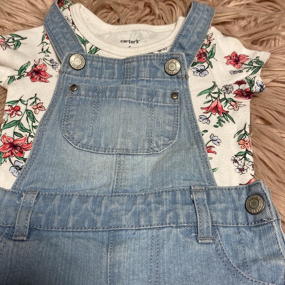 Cute Floral Overalls Set - Picture 2 of 7